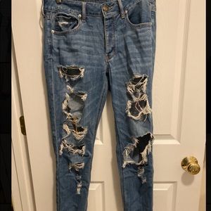 American Eagle Distressed Mom Jeans